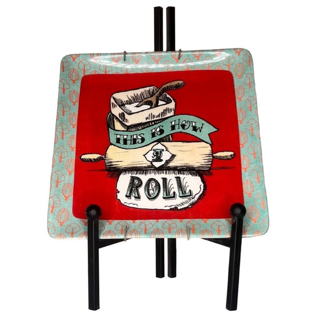 HUGE Certified International "This is How I Roll" Decorative Platter
